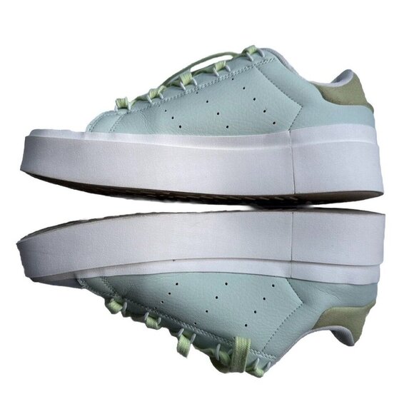 Adidas Stan Smith Bonega Linen Green Sneakers Womens Shoes Size 9.5 - Picture 6 of 8
